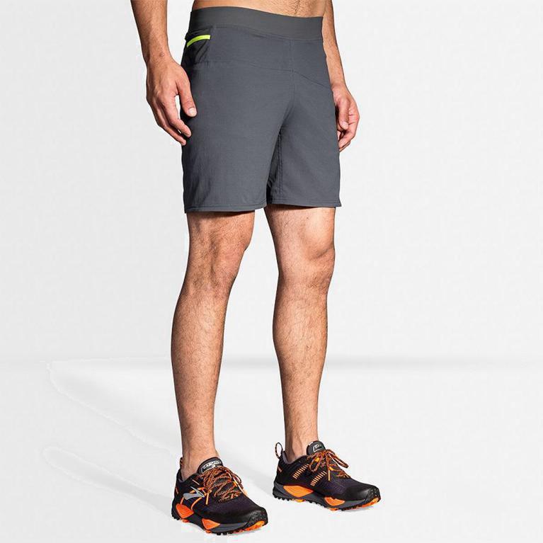 Brooks Cascadia 7 2-In-1 Mens Running Shorts Ireland Grey (TPBI-28705)